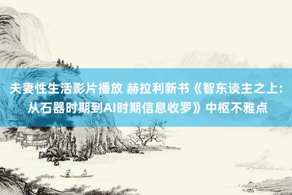 夫妻性生活影片播放 赫拉利新书《智东谈主之上: 从石器时期到AI时期信息收罗》中枢不雅点