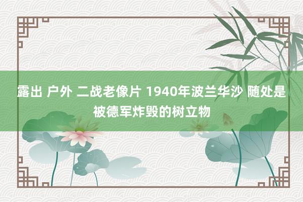 露出 户外 二战老像片 1940年波兰华沙 随处是被德军炸毁的树立物