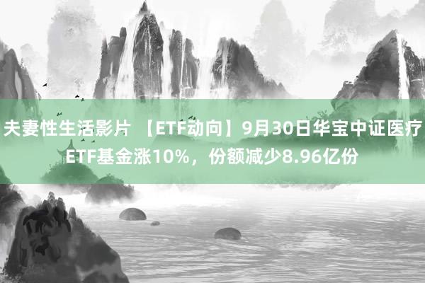 夫妻性生活影片 【ETF动向】9月30日华宝中证医疗ETF基金涨10%，份额减少8.96亿份