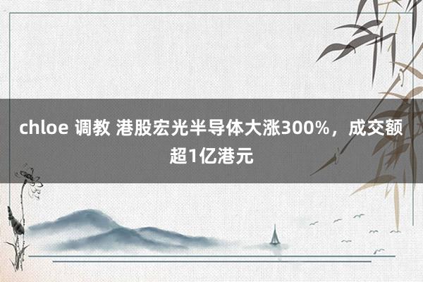 chloe 调教 港股宏光半导体大涨300%，成交额超1亿港元