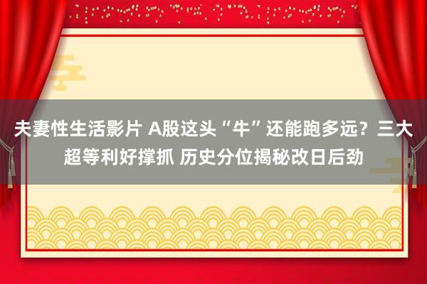 夫妻性生活影片 A股这头“牛”还能跑多远？三大超等利好撑抓 历史分位揭秘改日后劲