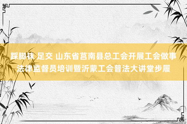 踩脚袜 足交 山东省莒南县总工会开展工会做事法律监督员培训暨沂蒙工会普法大讲堂步履