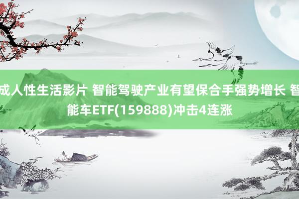 成人性生活影片 智能驾驶产业有望保合手强势增长 智能车ETF(159888)冲击4连涨