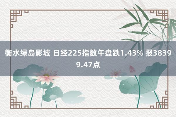 衡水绿岛影城 日经225指数午盘跌1.43% 报38399.47点