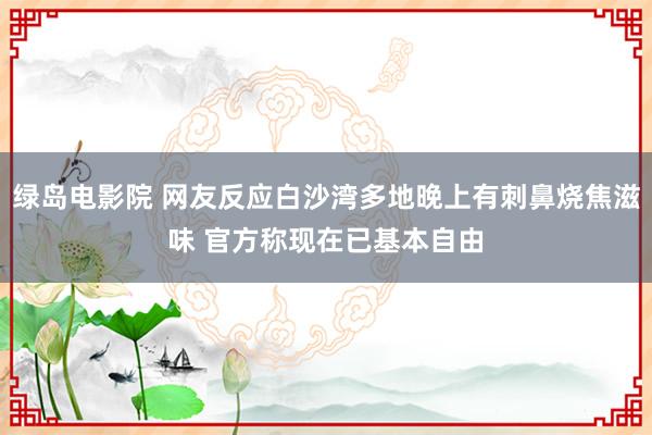 绿岛电影院 网友反应白沙湾多地晚上有刺鼻烧焦滋味 官方称现在已基本自由