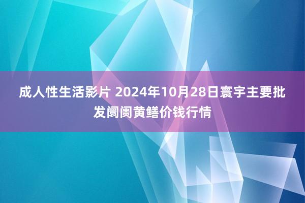 成人性生活影片 2024年10月28日寰宇主要批发阛阓黄鳝价钱行情