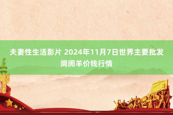 夫妻性生活影片 2024年11月7日世界主要批发阛阓羊价钱行情