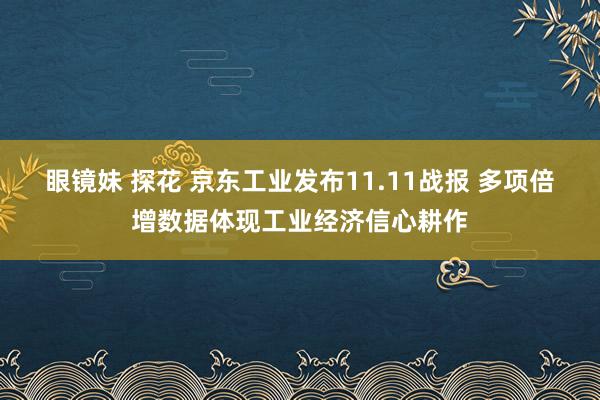 眼镜妹 探花 京东工业发布11.11战报 多项倍增数据体现工业经济信心耕作