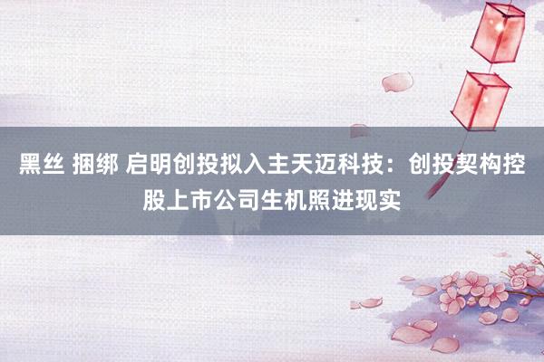 黑丝 捆绑 启明创投拟入主天迈科技：创投契构控股上市公司生机照进现实