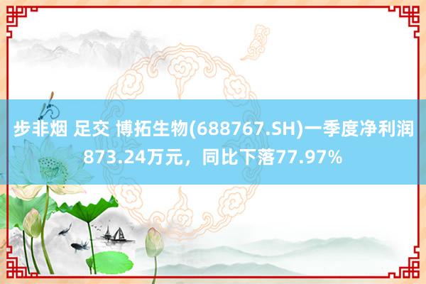 步非烟 足交 博拓生物(688767.SH)一季度净利润873.24万元，同比下落77.97%